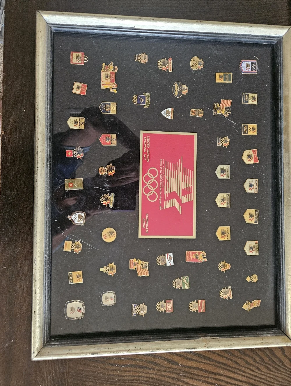 Olympic Pin Collection Framed Display - Red & Gold Accents